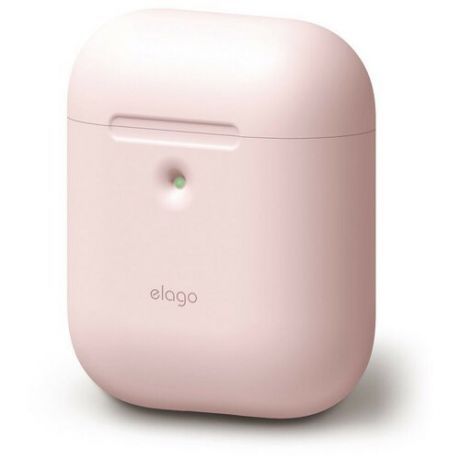 Силиконовый чехол для для AirPods 2 wireless Elago Silicone case, розовый/pink (EAP2SC-PK)