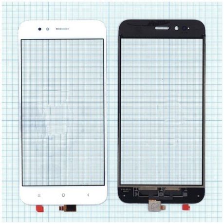 Сенсорное стекло (тачскрин) для Xiaomi Mi A1 / Mi 5X белое