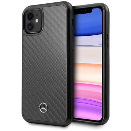 Чехол-накладка CG Mobile Mercedes-Benz Real Carbon для iPhone 11 черный