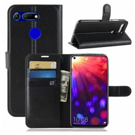 Brodef Wallet Чехол книжка кошелек для Huawei Honor View 20 черный