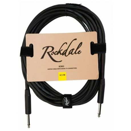 Rockdale IC002.20 гитарный кабель с разъёмами TS моно для небалансных соединений, длина 6.5 метров