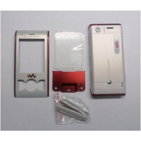 Корпус Sony Ericsson W595 бело\красный ориг