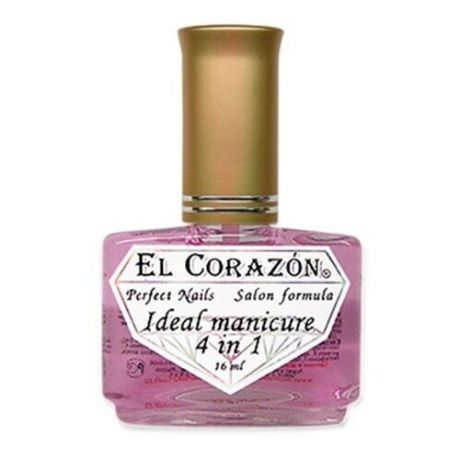 EL Corazon Базовое и верхнее покрытие Ideal manicure 4 in 1, прозрачный, 16 мл