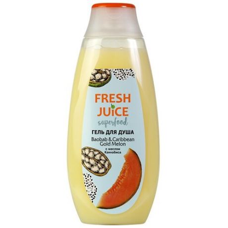 Гель для душа Fresh Juice Superfood Baobab & Caribbean Gold Melon 400мл
