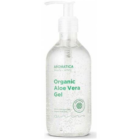 Aromatica 95% Organic Aloe Vera Gel Увлажняющий гель для лица и тела с алоэ для сухой и чувствительной кожи, 50 мл
