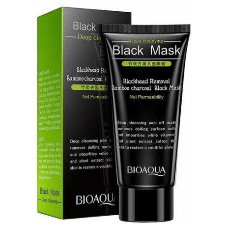 Черная маска-пленка для лица Bioaqua, 60гр.