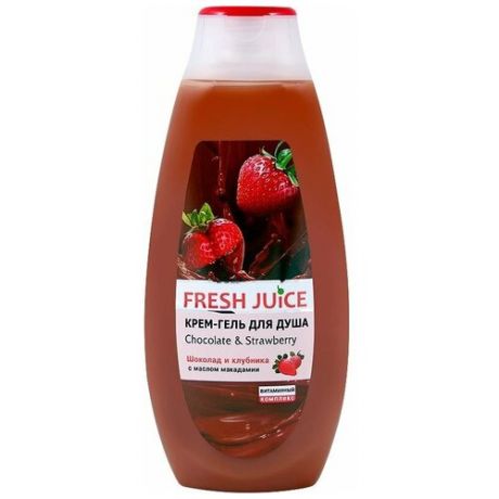 Крем-гель для душа Fresh Juice Chocolate & strawberry, 500 мл