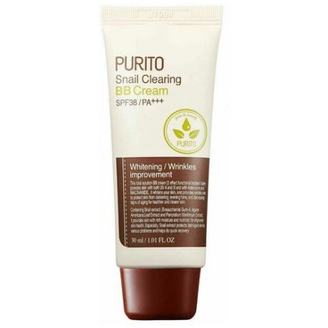 Purito BB крем Snail Clearing, SPF 38, 30 мл, оттенок: 27 Sand Beige