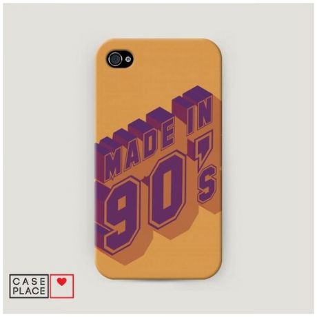 Пластиковый чехол "Made in 90s" на Apple iPhone 4/4S / Айфон 4/4S