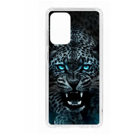 Чехол Samsung Galaxy A32 Kruche Print Дикий леопард/самсунг/бампер/накладка/противоударный/защита камеры/с рисунком/защитный/ударопрочный