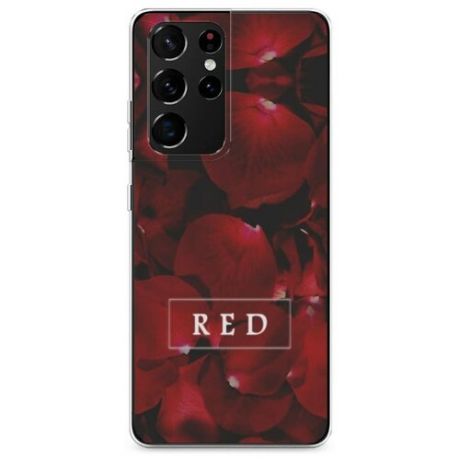 Силиконовый чехол "Red цвет" на Samsung Galaxy S21 Ultra / Самсунг Галакси S21 Ультра