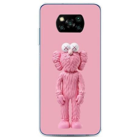 Силиконовый чехол "KAWS pink doll" на Xiaomi Poco X3 NFC / Сяоми Поко X3 NFC