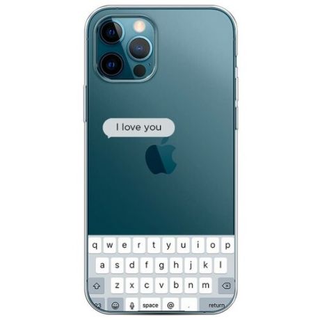 Силиконовый чехол "Message 1" на Apple iPhone 12 Pro / Айфон 12 Про