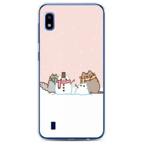 Силиконовый чехол "Котики в снегу" на Samsung Galaxy A10 / Самсунг Галакси А10