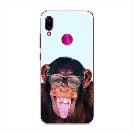 Силиконовый чехол "Шимпанзе в очках" на Xiaomi Redmi Note 7 / Сяоми Редми Нот 7