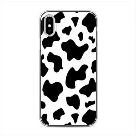 Силиконовый чехол "Пятна коровы" на Apple iPhone X (10) / Айфон Икс (Десять)