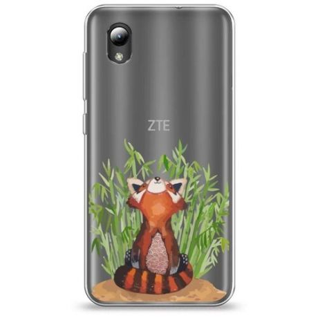 Силиконовый чехол "Красная панда в кустах" на ZTE ZTE Blade L8 / ЗТЕ Блейд L8