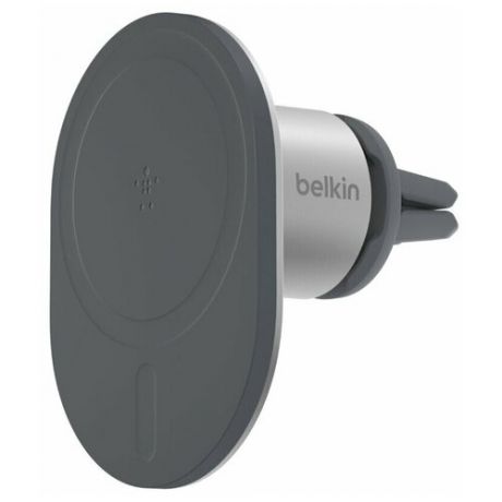 Автомобильный держатель Belkin Magnetic Car Vent Mount (WIC003btGR) для iPhone 12 , 12 Pro, 12 ProMax, 13, 13 Pro, 13 ProMax (Silver) Серый