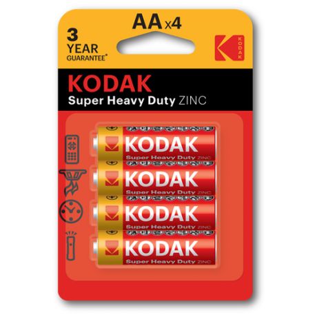 Батарейка Kodak Super Heavy Duty AA, 4 шт.