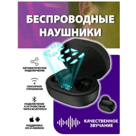 Наушники беспроводные с микрофоном Bluetooth 5.0 с шумоподавлением, сенсорные