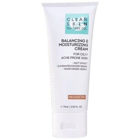 Seventeen - Clear Skin Balancing & Moisturizing Cream Увлажняющий крем с тонирующим эффектом, тон средний беж