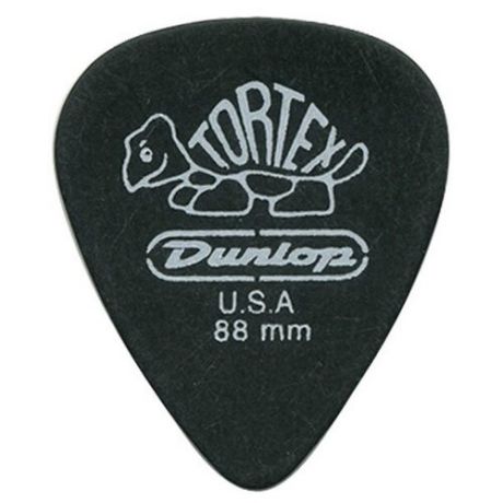 Dunlop 488P.88 Tortex Pitch Black 12 Pack комплект медиаторов, 0,88 мм, 12 шт