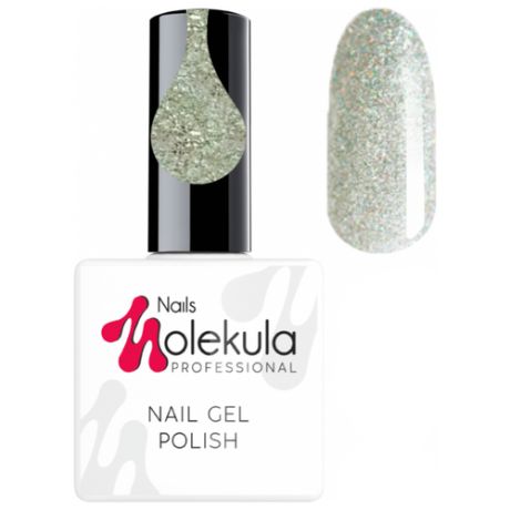 Nails Molekula Professional Гель-лак Diamond, 10.5 мл, 501 серебряное мерцание