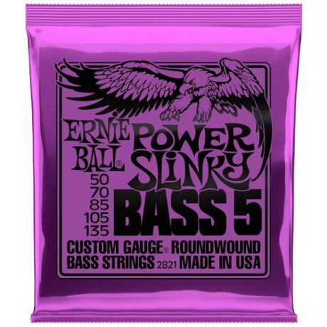 ERNIE BALL 2821 Nickel Wound Slinky Power 50-135 Струны для 5 струнной бас-гитары
