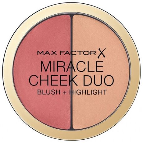Max Factor Румяна и хайлайтер Miracle Cheek Duo, 30 dusky pink & copper