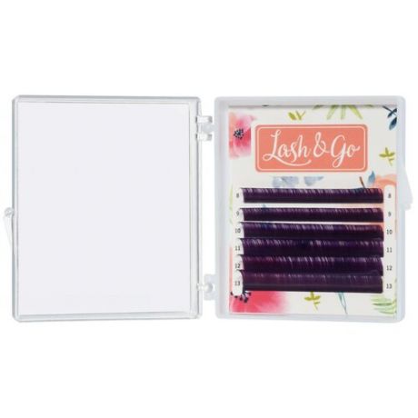 Цветные Lash&Go (Лэш енд гоу) мини "Фиолетовый" 6 линий C, 0,10, 7-12 mm
