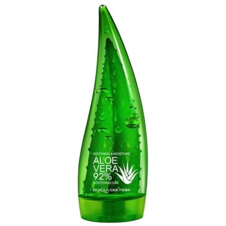 BioAqua Гель для лица и тела Aloe Vera 92% Soothing Gel Увлажняющий с натуральным соком алоэ, 160 мл