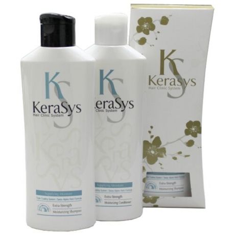 KeraSys Шампунь и кондиционер «увлажнение» - Hair clinic system moisturizing, 2шт*180мл