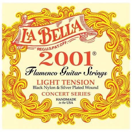 2001FL 2001 Flamenco Light Комплект струн для фламенко гитары, слабое нат., посеребр., La Bella