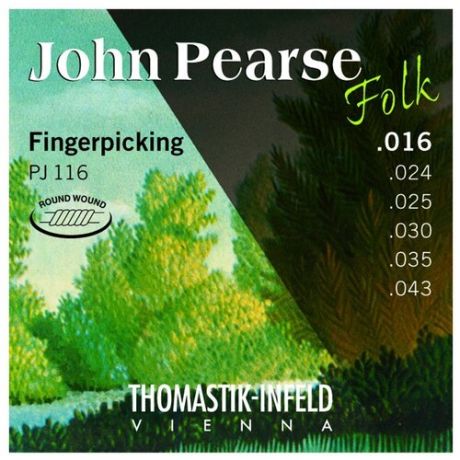 Thomastik PJ116 John Pearse струны для акустической гитары (fingerstyle) 16-43