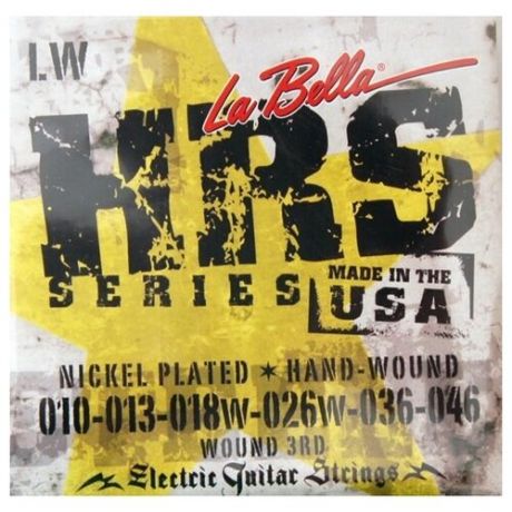 HRS-LW Hard Rockin Steel Комплект струн для электрогитары, никелированные, Light, 10-46, La Bella