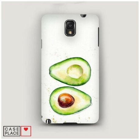 Чехол Пластиковый Samsung Galaxy Note 3 Акварельные авокадо