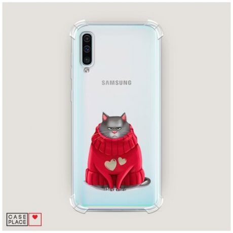 Чехол силиконовый Противоударный Samsung Galaxy A50 Хлоя в свитере