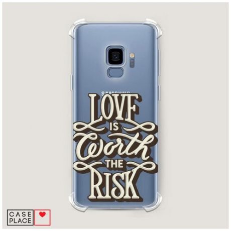 Чехол силиконовый Противоударный Samsung Galaxy S9 Love is Worht