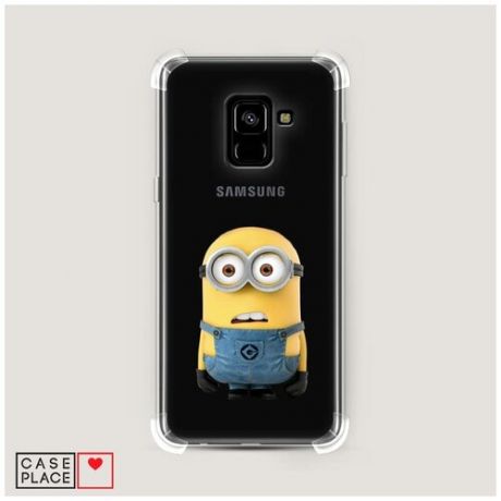 Чехол силиконовый Противоударный Samsung Galaxy A8 2018 Чее?