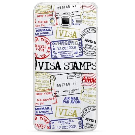Силиконовый чехол Visa stamps 1 на Samsung Galaxy Grand Prime / Самсунг Галакси Гранд Прайм