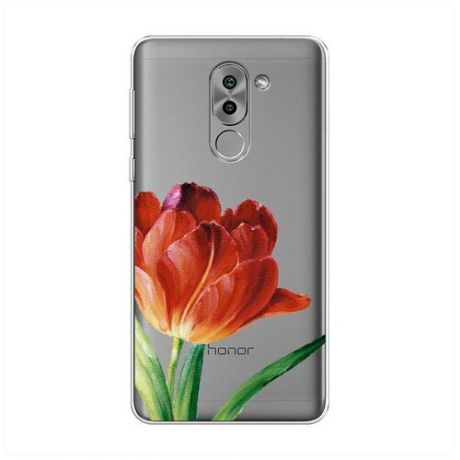 Силиконовый чехол "Неоновые пальмы" на Honor 6X / Хонор 6Х