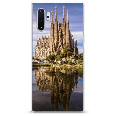 Силиконовый чехол "Храм святого семейства в Барселоне 1" на Samsung Galaxy Note 10 + / Самсунг Гэлакси Нот 10 Плюс
