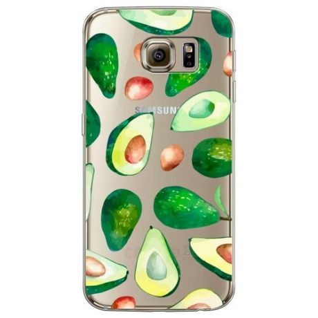 Силиконовый чехол "Happy Avocados " на Samsung Galaxy S6 edge / Самсунг Галакси С 6 Эдж