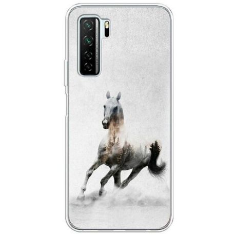 Силиконовый чехол "Лошадь лес" на Huawei P40 lite 5G / Хуавей П40 лайт 5G