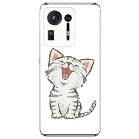 Силиконовый чехол "Котенок рисованный" на Xiaomi Mi Mix 4 / Сяоми Ми Микс 4