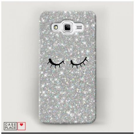 Чехол Пластиковый Samsung Galaxy J2 Prime 2016 Silver sparkle eyes