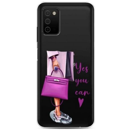 Силиконовый чехол "Yes you can" на Samsung Galaxy A03S / Самсунг Галакси A03S