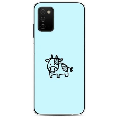 Силиконовый чехол "Mini Cow" на Samsung Galaxy A03S / Самсунг Галакси A03S