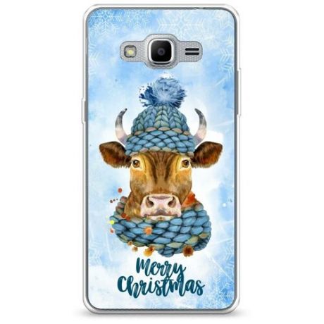Силиконовый чехол "Cute Christmas cow" на Samsung Galaxy J2 Prime 2016 / Самсунг Галакси Джей 2 Прайм 2016