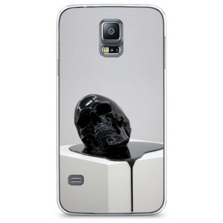 Силиконовый чехол "Стекающий череп" на Samsung Galaxy S5 / Самсунг Галакси С 5